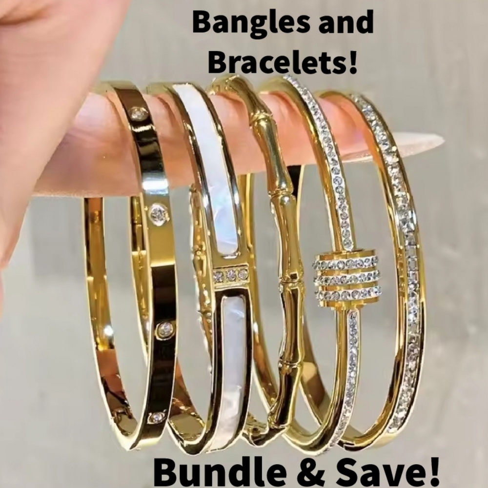NEW Gold Bangle Bracelet - Picture 4 of 5